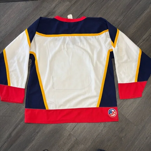 Vintage Athletic Knit Port Huron Border Cats UHL Hockey Jersey Men’s L